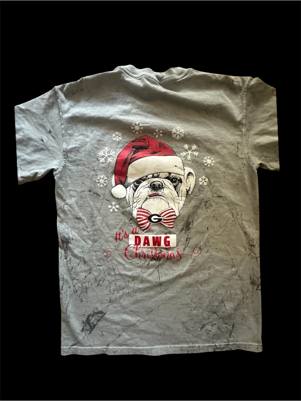 Comfort Colors Gray Holiday Bulldog Tee